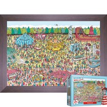 퍼즐피플 월리를찾아라 직소퍼즐, 월리를찾아라 놀이공원 1000P 액자포함(우드월넛), 퍼즐유액 포함, 1000p