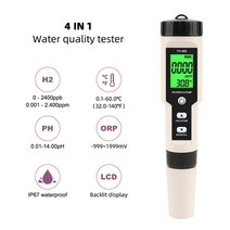 새로운 YY-400 수소 이온 농도 수질 테스트 펜 PH/ORP/H2 및 TEM 4 In 1 디지털 식수 측정기, 한개옵션0, 한개옵션0