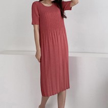 데일리 보리주름 반팔원피스 주름 링클 쭈글이 루즈핏 여름 롱 라운드 냉장고 시원한 블랙