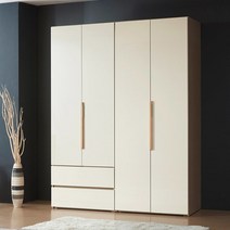 위프 드레스룸 하이그로시 2서랍 옷장 장롱 세트, 오크화이트