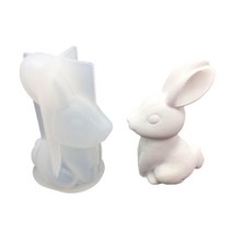 초틀 몰드 비누몰드 아로마 디퓨저 석고 3D 토끼 실리콘 금형 DIY 수제 에폭시 수지 부활절 선물