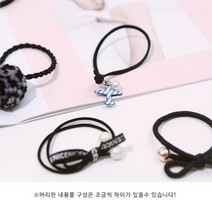 짱짱한 방울 팬던트 머리끈 고무줄 데일리 2개 아기 콘헤드