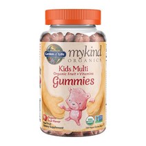 [Garden of Life] 가든 오브 라이프 마이카인드 오가닉스 키즈 멀티구미 오가닉 후르츠 120 베지구미 Mykind Organs Kids Multi Gummies Organ Fruit 120 Vegan Gummy Bears 어린이용 유기농 종합비타민