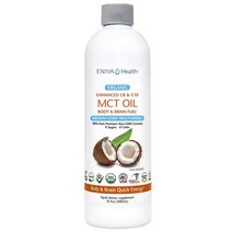 Eniva Health GMO 프리 코코넛의 유기농 MCT 오일 | 케토 팔레오 친화적 고에너지 C8 C10 지방산, 16 Fl Oz (Pack of 1)