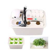 Aunifun 수경법 재배자 키트 DIY 자체 급수 실내 수경법 도구 DWC 수경법 시스템 심기 컨테이너 수족관 공기 펌프 부표 심기 상자 포함