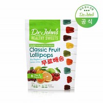 자일리톨 사탕 캔디 닥터존스 클래식 프루트 롤리팝 비타민 롤리팝 무설탕 막대사탕 복숭아 캔디 약60개