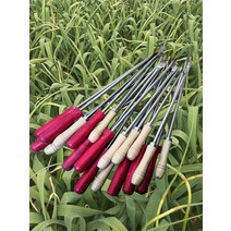 마늘쫑뽑는기계 마늘쫑 도구 마늘 수확 마늘도구, 가는 마늘 이끼 칼 2 개 【36.5CM 백철, 1개