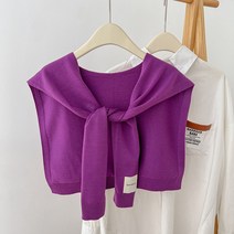 여성 레이어드 니트 케이프 어깨숄 페이크 숄 가디건