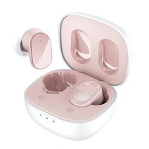 HTC 2023 Android & iPhone용 새로운 무선 블루투스 이어폰 7 인 이어 헤드폰 노이즈 캔슬링 10mm 드라이버 딥 베이스-40ms 초저지연/22H 재생 시간/게, TWS7, Pink