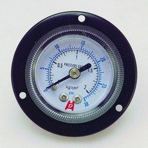 압력센서 압력계 압력게이지 공조기 인디케이터 유량계 y40-zt 1.5quot 40mm 30psi 패널 압력 게이지 2kgcm2 패널 압력계 pt18quot 전면 플랜지가 있는, -1bar 진공 블랙