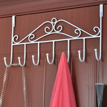 핑크망고 7구 엔틱 옷걸이, 화이트, 1개