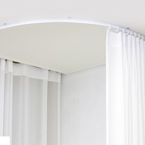 윈도우드레스 라운드 커튼레일 소 10자, 화이트, 1세트