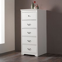 다비니아 세르네 전면도장 2R 5단 서랍장, 화이트