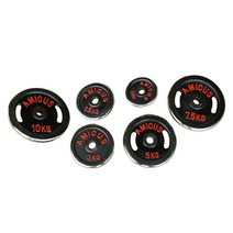 아미쿠스 경량도금원판(홀지름28파이) 40kg Set 역기원판