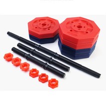 8각 컬러 아령덤벨(19kg), 블루, 2.5kg*6개+아령봉2개+덤벨봉1개