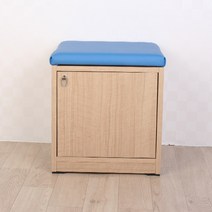 소나무공방 공간수납의자, 02.도어공간수납의자(40cm)-네추럴+블루방석