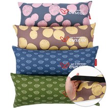 CUSCUZ 커스커즈 릴렉스 목베개 체어(밴드처리) 솜포함, 나뭇잎/블루