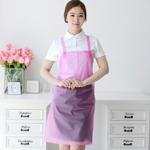데코에버 반투명 방수H형(소) 앞치마, 핑크