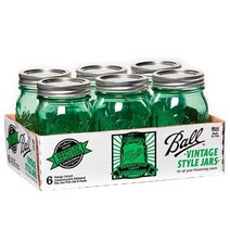 볼메이슨자 볼와이드자, 그린, 6개, 946ml