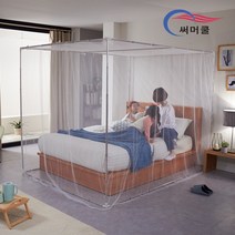 써머쿨 사각모기장 스텐봉 세트 모기장, 01.사각캐노피 모기장+스텐봉(소형)포함