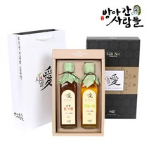 방앗간 사람들 국산 참기름 들기름 생들기름 선물세트, 국산 참기름300ml+생들기름300ml, 2병선물박스