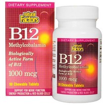 내추럴팩터스 B12 메틸코발라민 1000mcg 90정