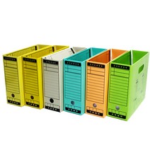 희망화일 문서보관상자 화일박스 문서보관함 A4 320x250x100mm 노랑외, 연두색(S401025)