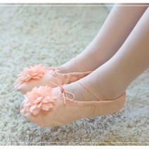 여아용 코사지 천 발레 슈즈