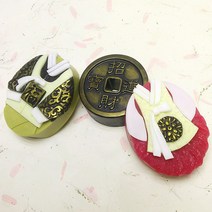 [네추럴엠제이] 한가위 신한복 수제비누세트+선물포장, 신한복+엽전 3구세트+훈민정음 선물포장, 1 set