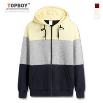 TOPBOY 3배색 스트링 후드집업 (SCC1397PT)