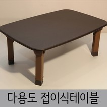 한목가구 접이식테이블 1인~2인용 648 다용도상, 웬지, pvc다리(6481), 1개