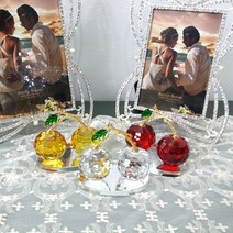 쇼핑아트 애플 크리스탈 장식품, 1, 레드