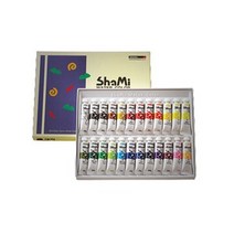 [샤미] 샤미수채물감 10ml 12색.18색.24색 종류선택 - 샤미물감 신한수채화물감 수채화물감, 12색