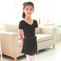 국산 유아 랩쉬폰 발레스커트(블랙)