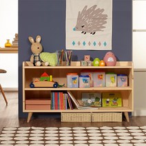 하우디가구 원목교구장 2단 라운드 수납장 책꽂이 책장, 01_삼나무18T+걸레받이