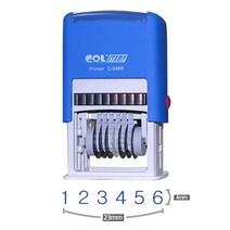 제이원 콜스탬프)자동넘버링 6단 8단 문자/모양 스탬프, 넘버링6단, 1개