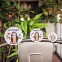 후아미 안아죠 포토메세지 데코스티커 A4 1장, 흰색아트광택지, 6매