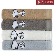 송월타월 스누피 리버 수건 145g 40수 면사, 랜덤 발송, 4개
