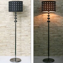 케이엠데코 모던 스타일 장스탠드 흑진주, 도트홀 블랙