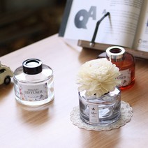 샬롯디퓨저 150ml 라운드뚜이 디퓨저용기 3가지 색상, 투명브라운