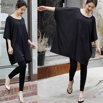 빅댄디 박시한블랙포켓블라우스티 블라우스