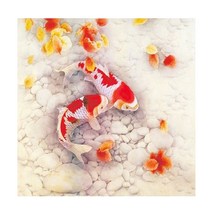 [1+1 액자증정] 톡톡 보석십자수 3D 동물시리즈 DIY 액자 세트, 비단잉어, 25x25