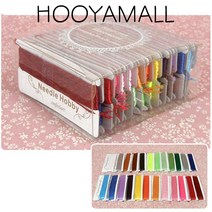 후야몰 프랑스 자수실 세트, 24색 형광사세트, 1개