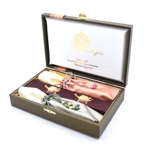 h.jin 백수백복 골드티타늄 수저세트 한식수저세트, 티타늄수저2벌+받침2p+비단주머니2p+정품케이스, 1세트