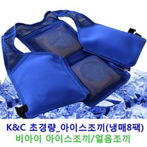 쿨매쉬 여름 작업 등산 낚시 냉매 아이스 조끼 블루