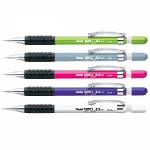 펜텔 120 A3 DX 0.3MM 0.5MM 0.7MM 0.9MM 칼라샤프, 12개입
