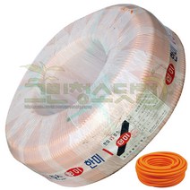 한미 나선호스 A2형 32mm-50m 농업용 공업용 지상 지하선보호용호스 주황색호스 토목건설현장 배수 배출용호스 송수용 자바라호스 주름관호스, 1개