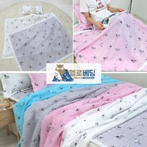 헬로베딩 시어서커(샤카) 여름이불 겹이불/홑이불, 레빗핑크
