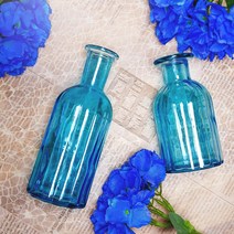 에이엘비 유리화병/글라스꽃병/인테리어화병/디퓨저용기/유리병/심플모던꽃병/앤틱오브제/미니병, 유리화병_소형블루(c)