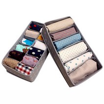 올리빙 크로스 속옷정리함 6+6칸, 그레이